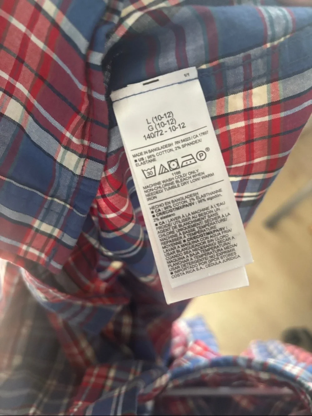 Old Navy Boys Plaid Button Down, 10-12
